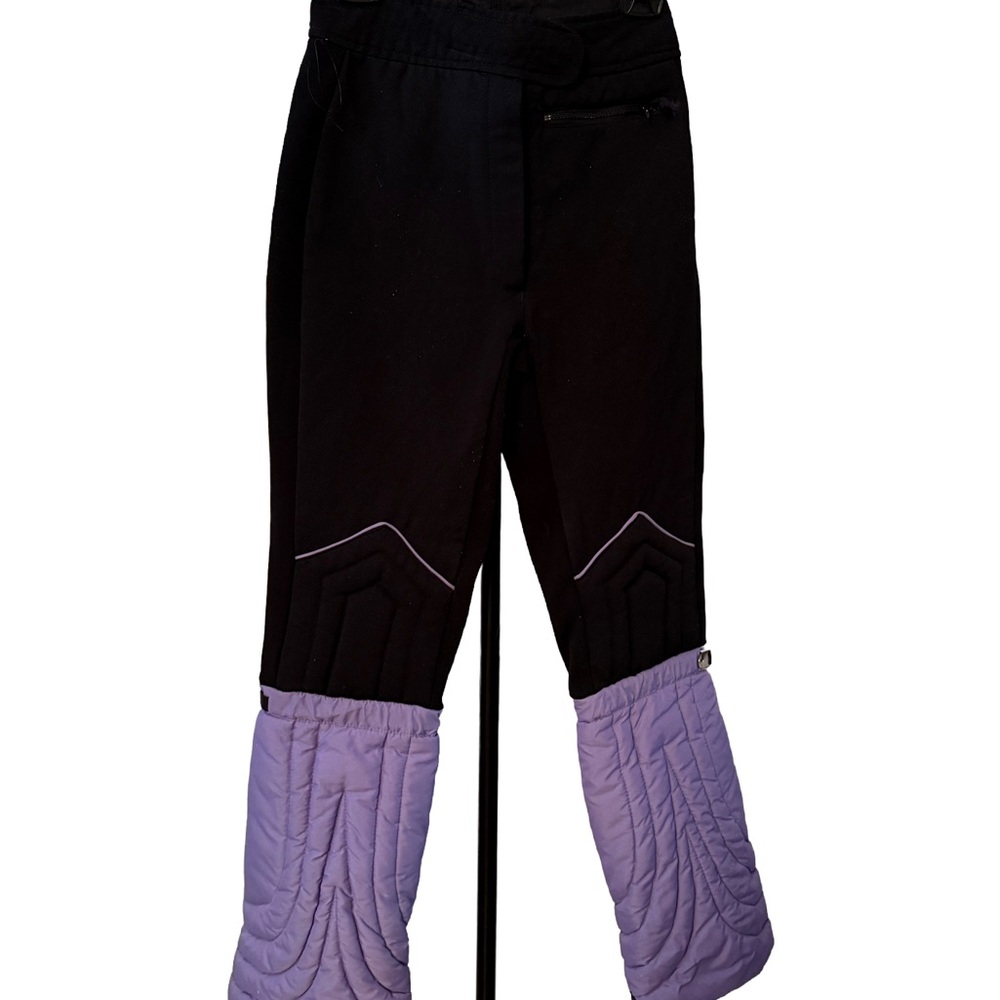 Wool & Nylon Ski pants Black&Purple
